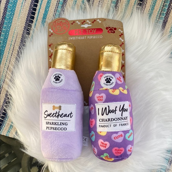 Other - New Sweetheart Sparkling Pupsecco Pet Toy - Purple and Gold